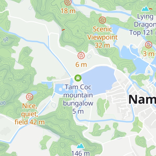 Map of Tam Coc mountain bungalow
