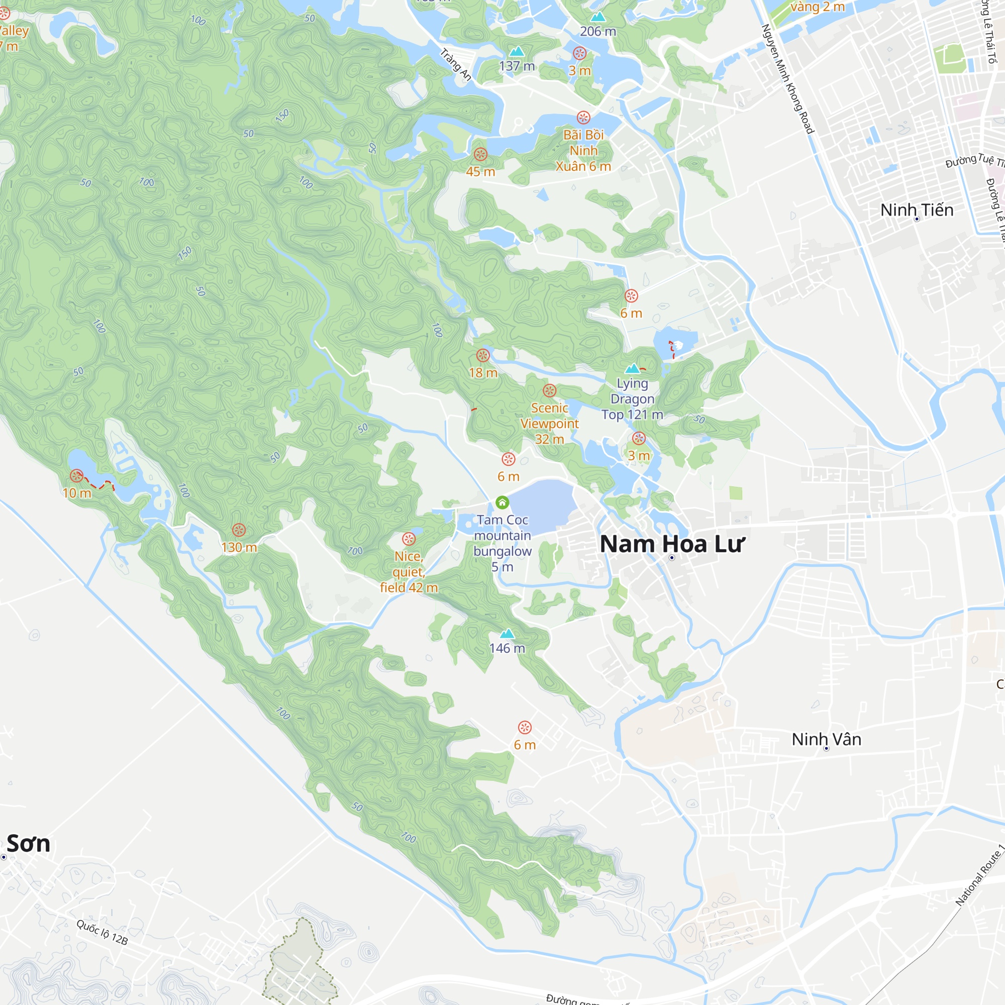 Tam Coc mountain bungalow map