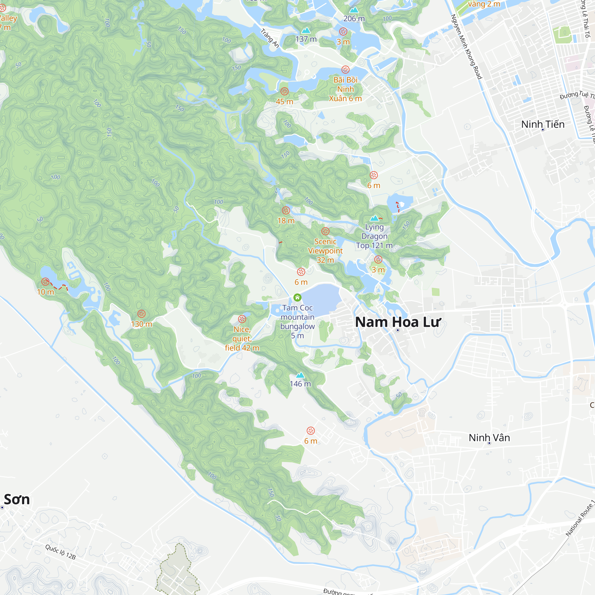 Tam Coc mountain bungalow map