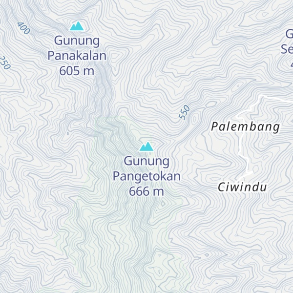 Map of Gunung Pangetokan