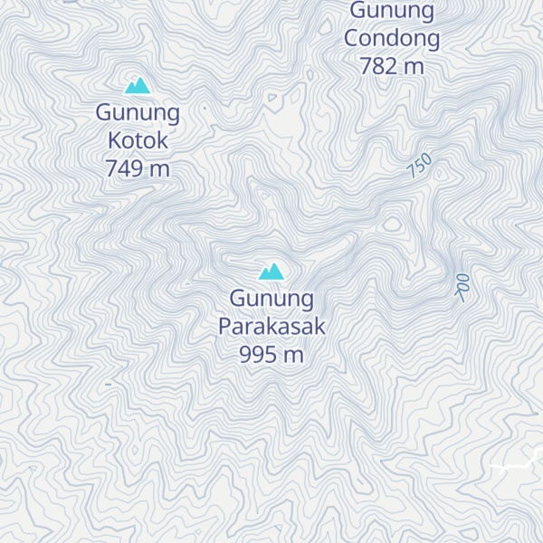 Map of Gunung Parakasak
