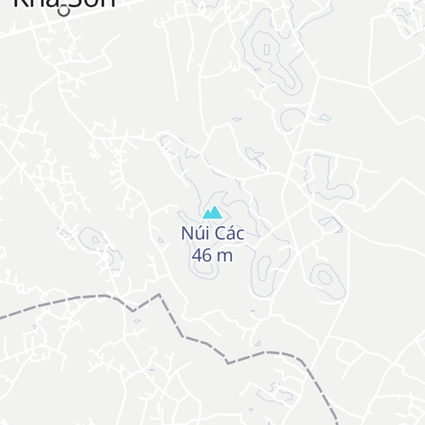 Map of Núi Các