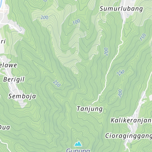 Map of Gunung Peutey