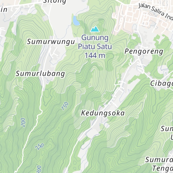 Map of Gunung Piatu Dua