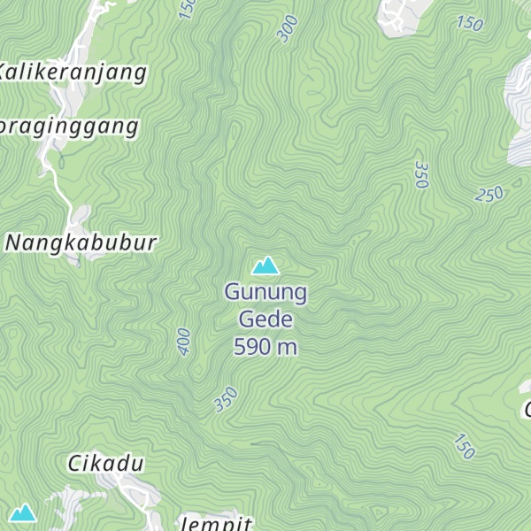 Map of Gunung Gede