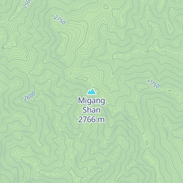 Map of Migang Shan