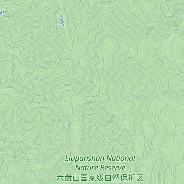 Map of Mǐgāng Shān （ Liù Pánshān Zhǔfēng ）