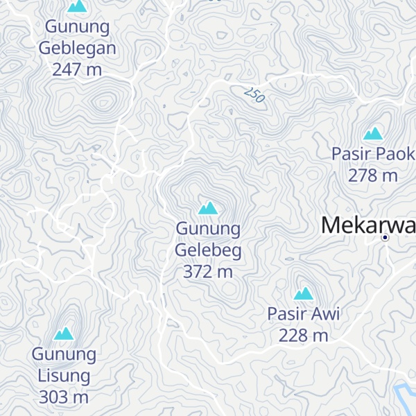 Map of Gunung Gelebeg