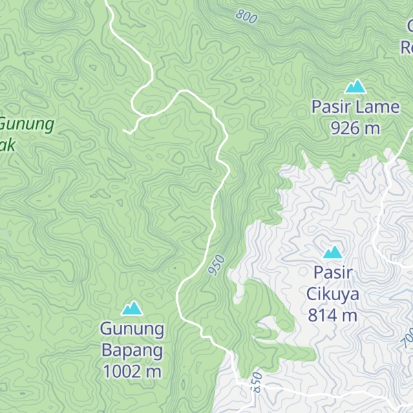 Map of Gunung Bedeng