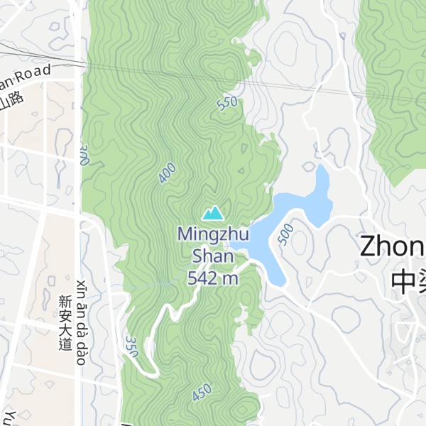 Map of Mingzhu Shan