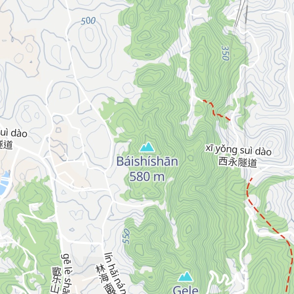 Map of Báishíshān