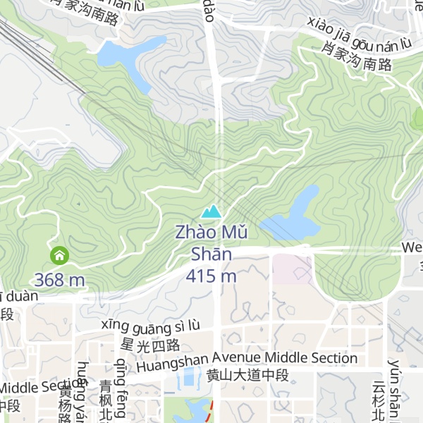 Map of Zhào Mǔ Shān