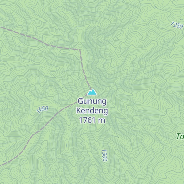 Map of Gunung Kendeng