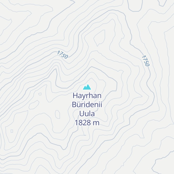 Map of Hayrhan Büridenii Uula