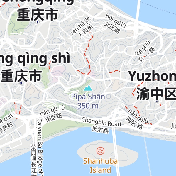 Map of Pípá Shān