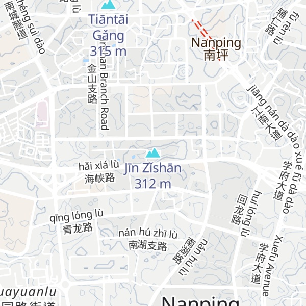 Map of Jīn Zǐshān