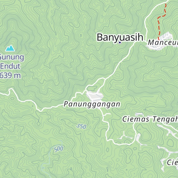 Map of Gunung Panunggangan