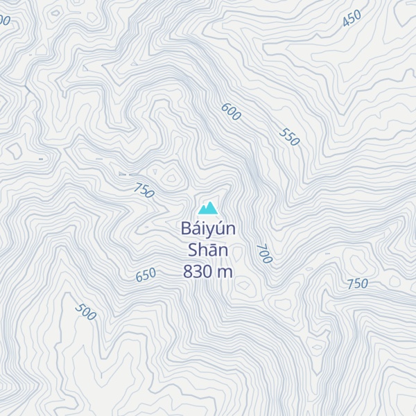 Map of Báiyún Shān