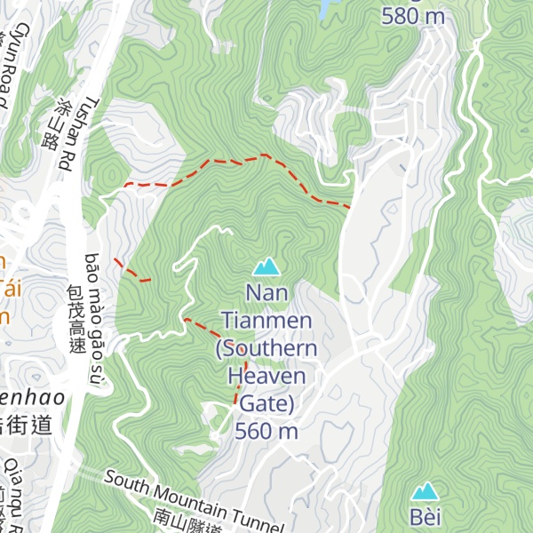 Map of Nan Tianmen (Southern Heaven Gate)