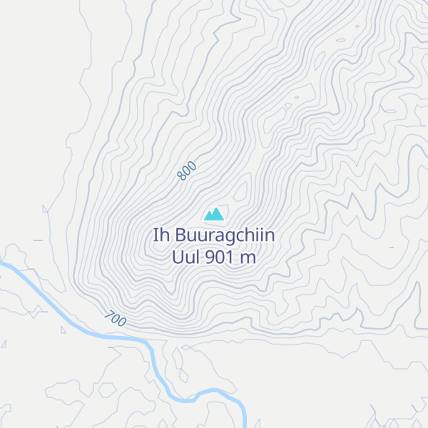 Map of Ih Buuragchiin Uul