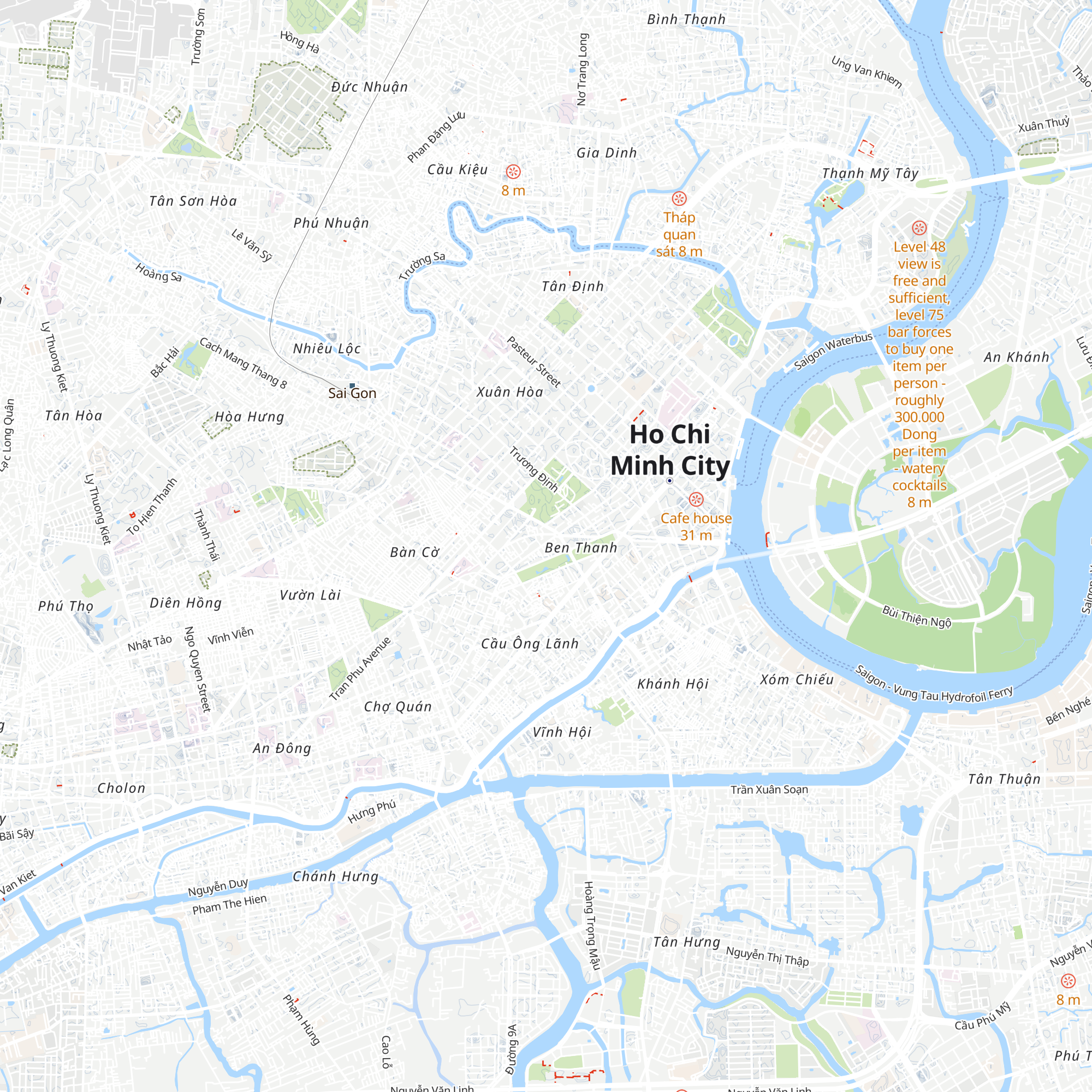 Cabana Hotel Saigon - 47A Nguyen Trai map