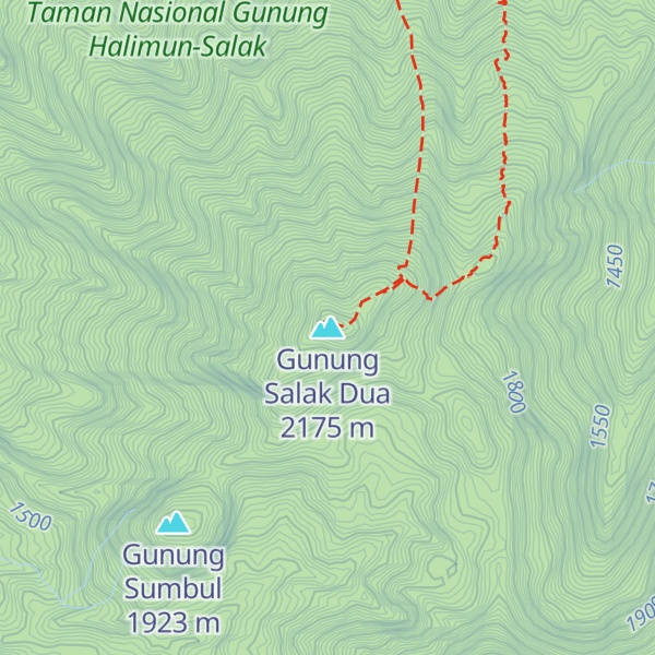 Map of Gunung Salak Dua