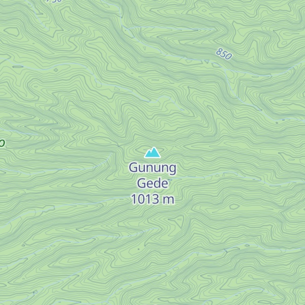 Map of Gunung Gede