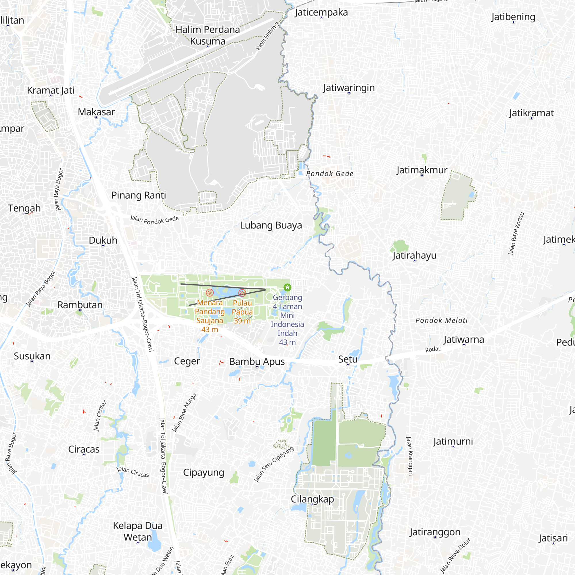 Gerbang 4 Taman Mini Indonesia Indah map