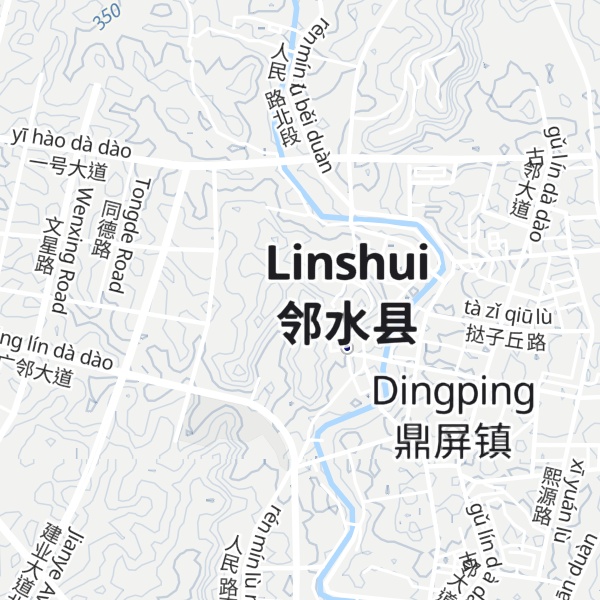 Map of Yín Dǐng Shān