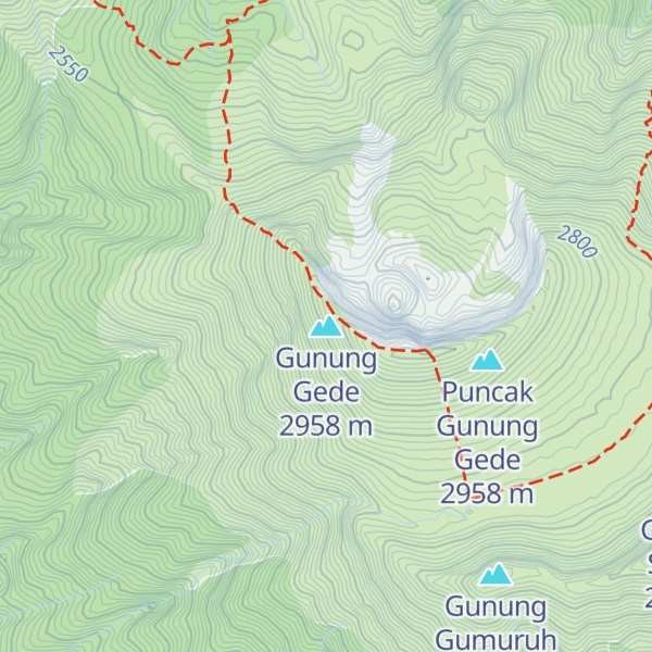 Map of Gunung Gede