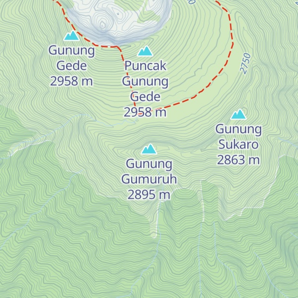 Map of Gunung Gumuruh