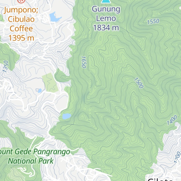 Map of Gunung Puncak
