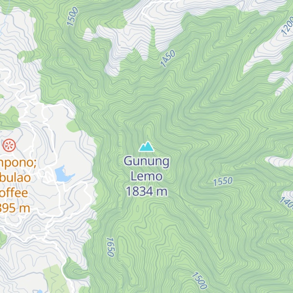 Map of Gunung Lemo