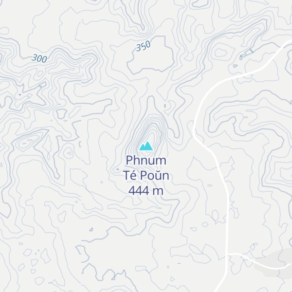 Map of Phnum Té Poŭn
