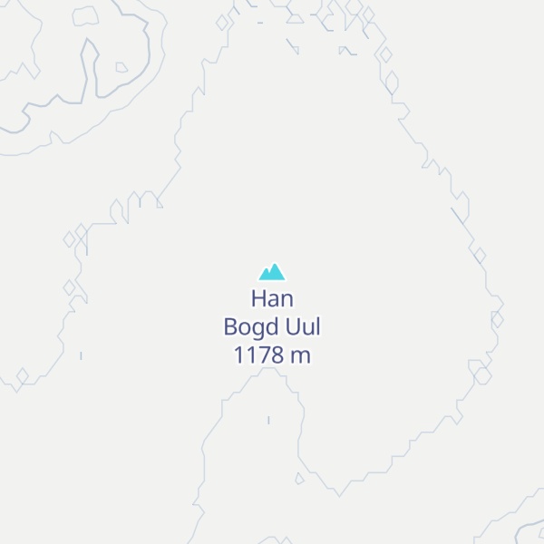 Map of Han Bogd Uul