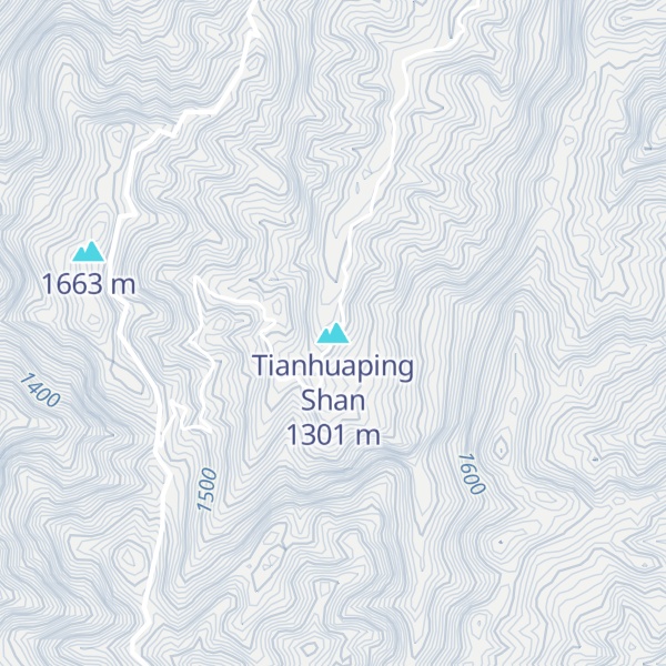 Map of Tianhuaping Shan