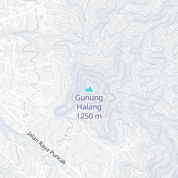 Map of Gunung Halang