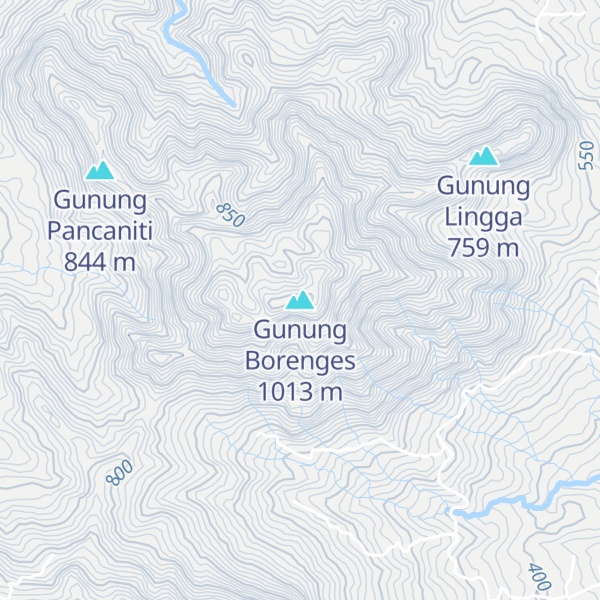 Map of Gunung Borenges