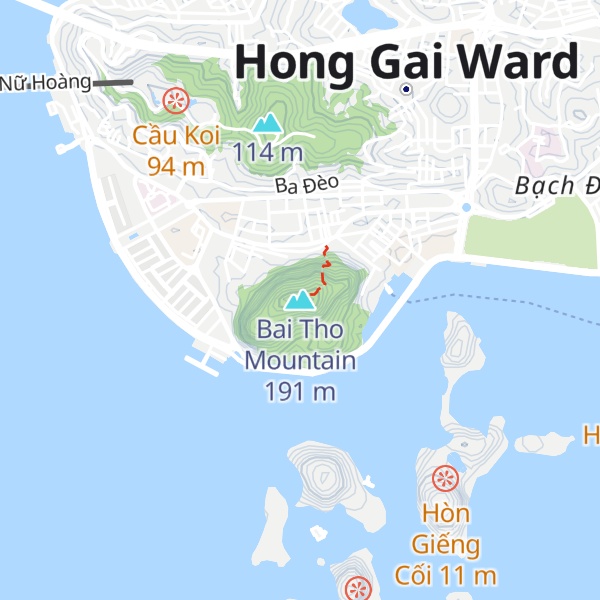 Map of Bai Tho Mountain