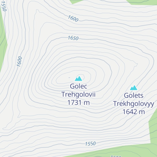 Map of Golec Trehgolovii
