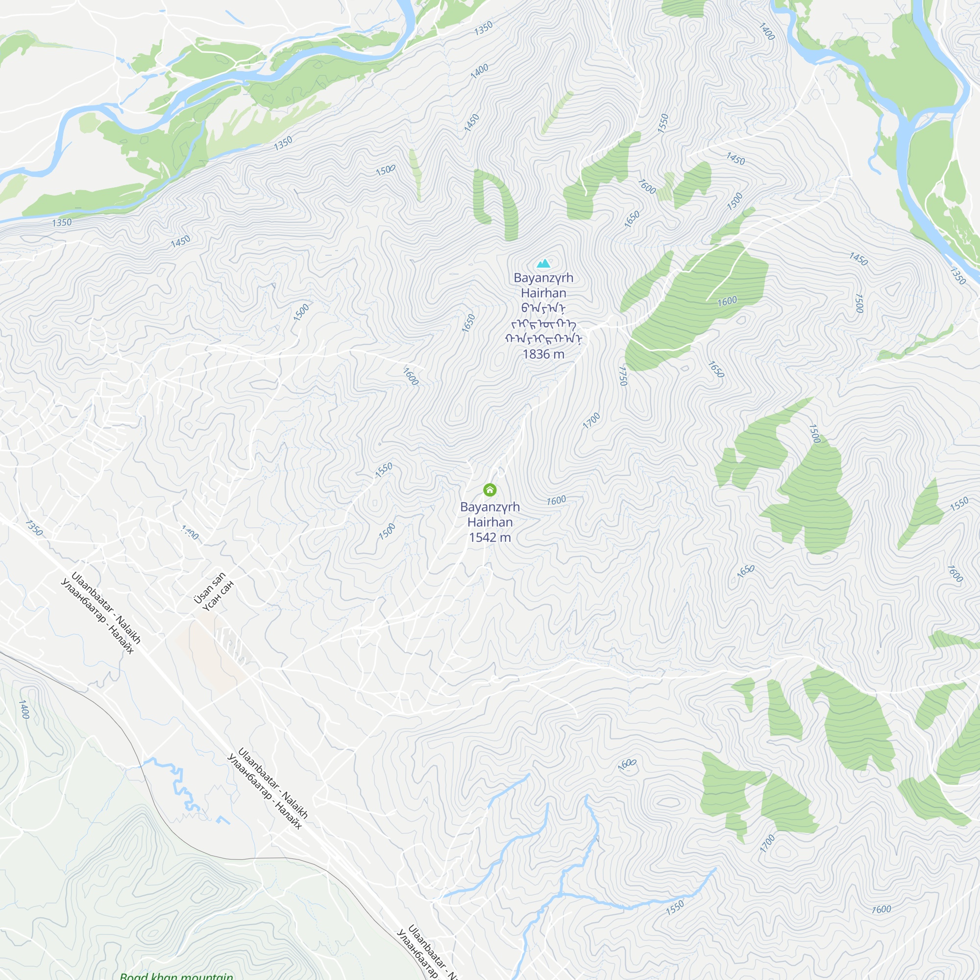 Bayanzүrh Hairhan map