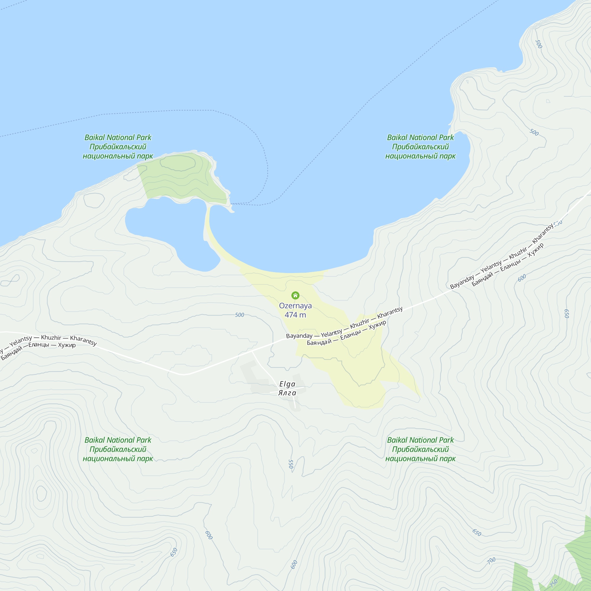 Ozernaya map