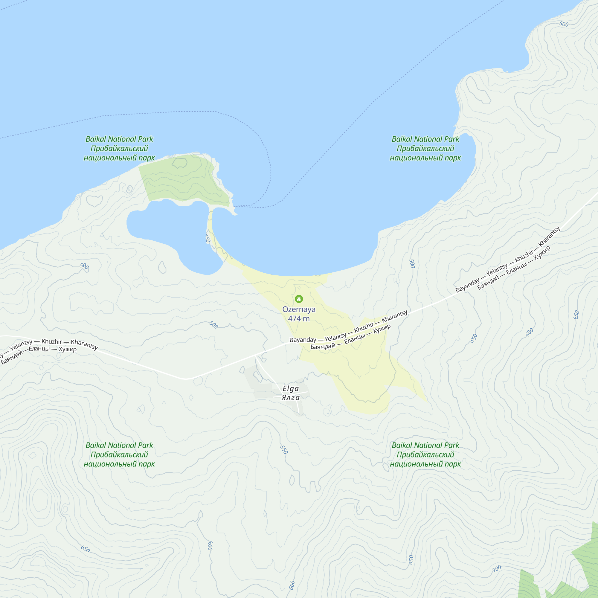 Ozernaya map