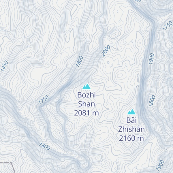 Map of Bozhi Shan