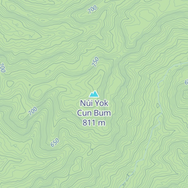 Map of Núi Yok Cun Bum