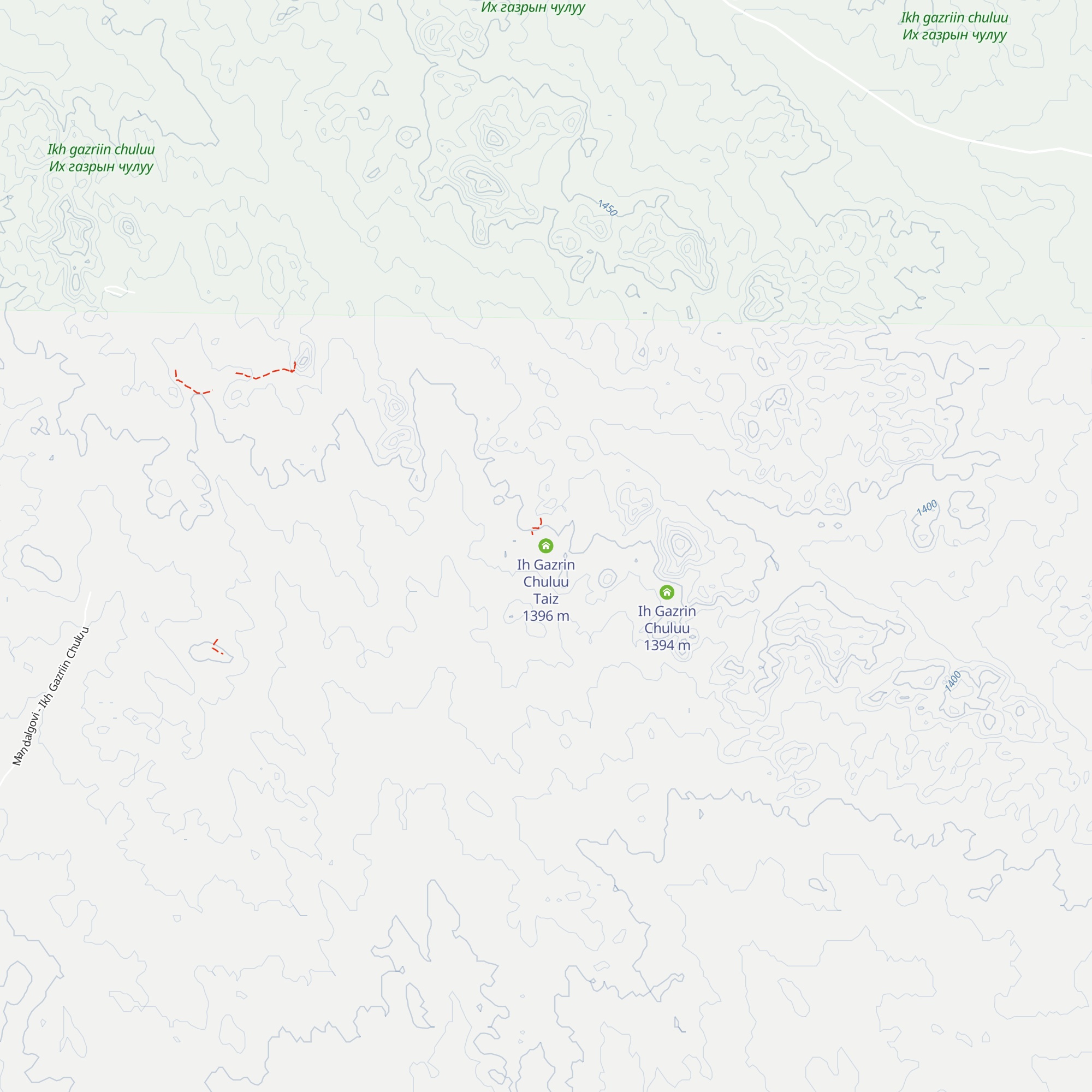 Ih Gazrin Chuluu Taiz map