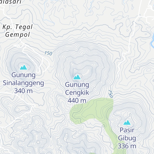 Map of Gunung Cengkik