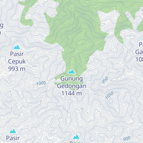 Map of Gunung Gedongan