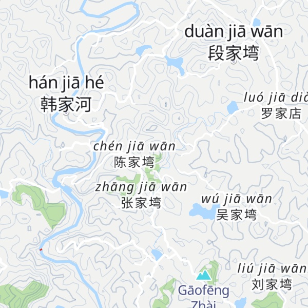 Map of Gāo Shānzhài