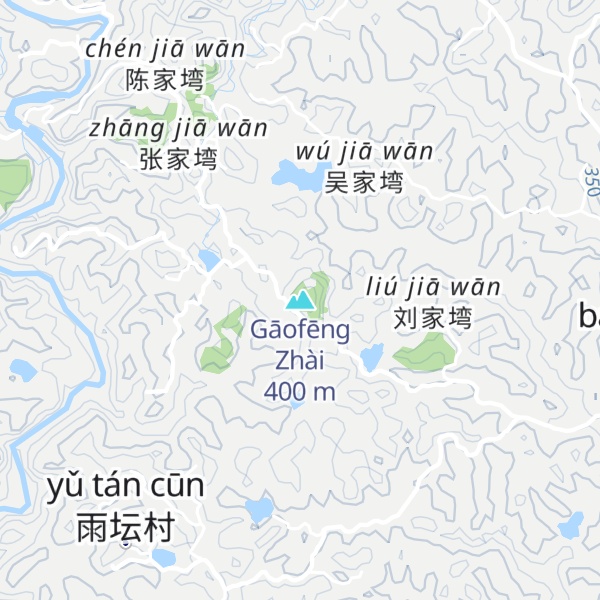 Map of Gāofēng Zhài